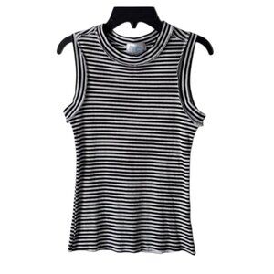 Black and White Stripe Tank Top Size Small